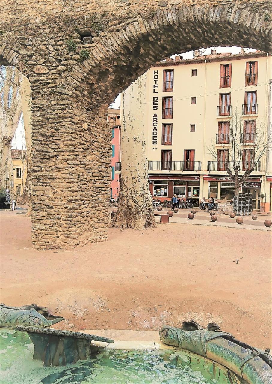 Hotel Des Arcades Ceret Bagian luar foto